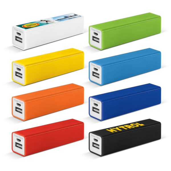 Breeze Powerbank with One Colour Logo Print