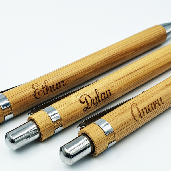 Bamboo Pen with Laser Engraved Print - Image 2