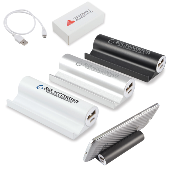 Aluminium Powerbank with One Colour Logo print